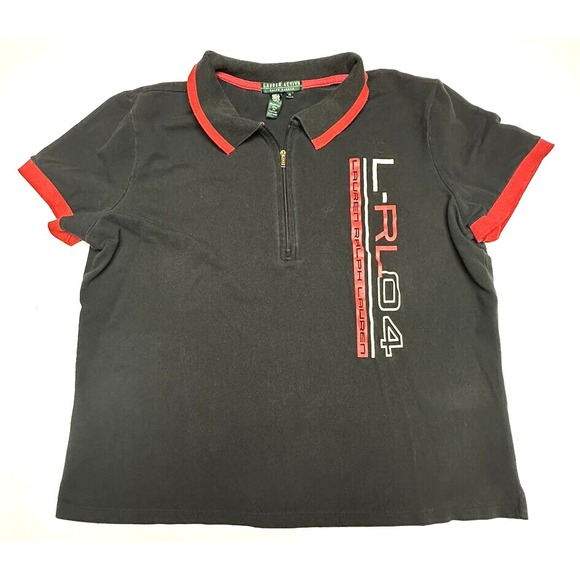 Lauren Ralph Lauren Tops - Lauren Ralph Lauren Polo Shirt Womens Size XL Black Pullover Casual